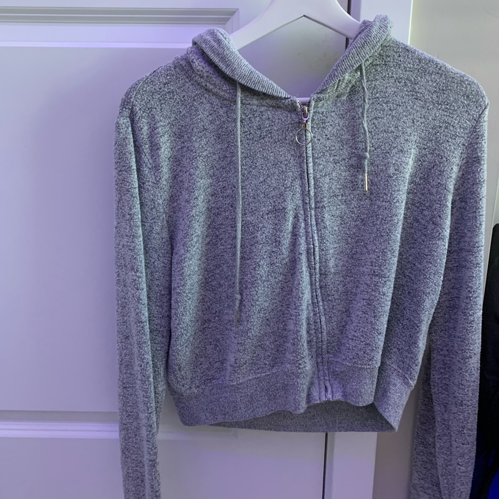 Grey zip up